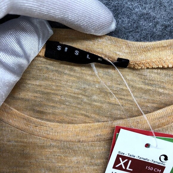 NWT Sisley Girls XL 10-11 Years Linen Blend T Shirt Ruffle Peach Summer 150 cm - Picture 6 of 12